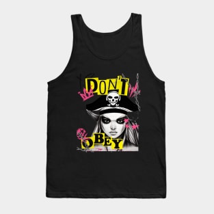 Pirate girl don't obey Tank Top